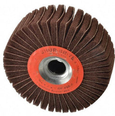 Superior Abrasives - 6" Diam, 80 Grit Aluminum Oxide Duplex Wheel - 1" Hole, 2" Wide, Coated, Medium Grade, 4,500 Max RPM - Benchmark Tooling