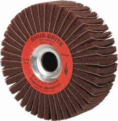 Superior Abrasives - 6" Diam, 120 Grit Aluminum Oxide Duplex Wheel - 1" Hole, 2" Wide, Coated, Fine Grade, 4,500 Max RPM - Benchmark Tooling
