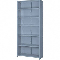 Lyon - 7 Shelf, 1,300 Lb. Capacity, Closed Shelving Starter Unit - 36 Inch Wide x 24 Inch Deep x 84 Inch High, Gray - Benchmark Tooling