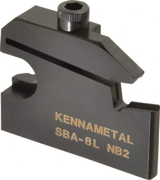 Kennametal - Left Hand, 0.315" Insert Width, 1 Inch Max Depth of Cut, Indexable Cutoff and Grooving Support Blade - SBA8L - Benchmark Tooling