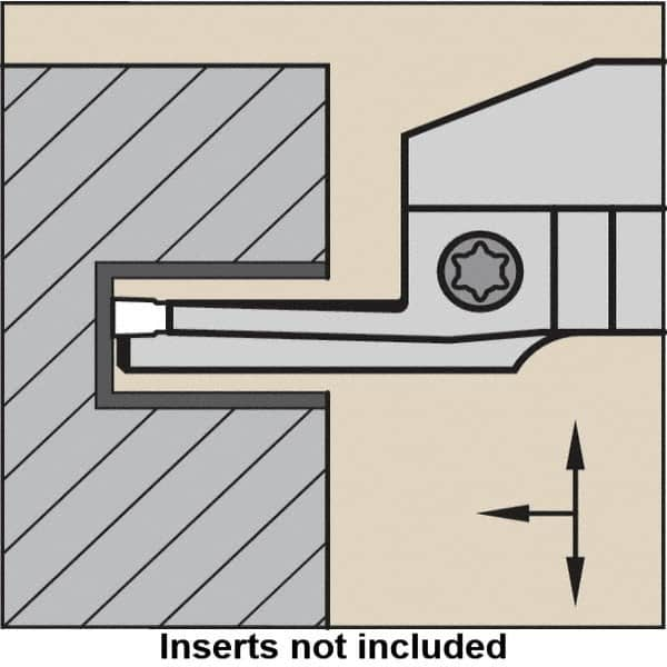 Kennametal - 10mm Groove Width, 24mm Max Depth of Cut, Left Hand Cut, A4M-B Indexable Grooving Blade - 10 Seat Size, A4G1000M10P08GMP Insert Style, Series A4 - Benchmark Tooling