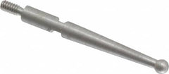 SPI - 0.08" Ball Diam, Steel, Ball Test Indicator Contact Point - 13/16" Contact Point Length, Use with Interapid Test Indicators - Benchmark Tooling