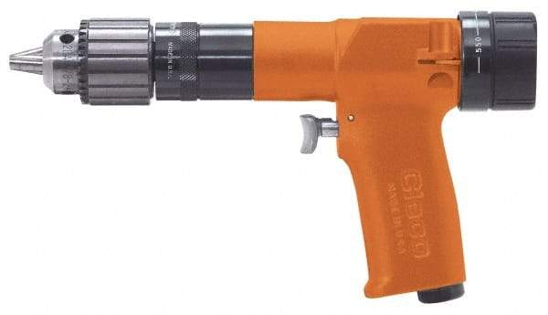 Cleco - 1/2" Keyed Chuck - Pistol Grip Handle, 600 RPM, 0.7 hp, 90 psi - Benchmark Tooling