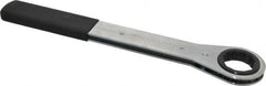 Lang - 1-1/2" 12 Point Ratcheting Box Wrench - Single End, 15-1/2" OAL, Steel, Nickel Chrome Finish - Benchmark Tooling