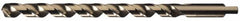 Cleveland - 9/64", 118° Point, Spiral Flute, Cobalt Taper Length Drill Bit - Oxide/Gold Finish, 3-5/8" Flute Length, 5-3/8" OAL, Series 2513 - Benchmark Tooling