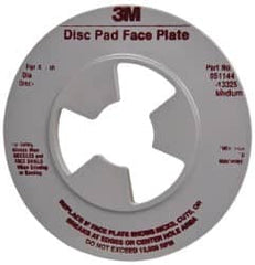 3M - 4-1/2" Max Diam, Abrasive Disc Face Plate - 5/8-11, 10,000 RPM - Benchmark Tooling