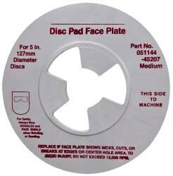 3M - 5" Max Diam, Abrasive Disc Face Plate - 5/8-11, 9,500 RPM - Benchmark Tooling