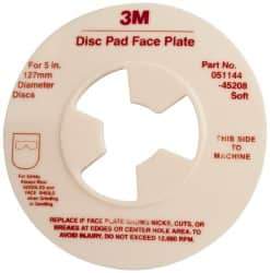 3M - 5" Max Diam, Abrasive Disc Face Plate - 5/8-11, 9,500 RPM - Benchmark Tooling