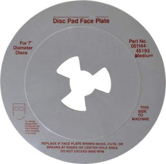 3M - 7" Max Diam, Abrasive Disc Face Plate - 5/8-11, 7,000 RPM - Benchmark Tooling