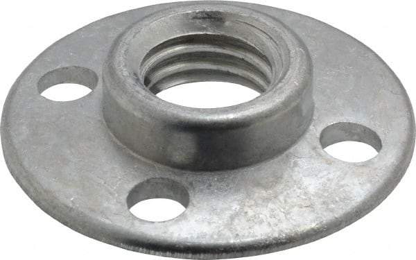 3M - 3/8" Max Diam, Abrasive Disc Retainer Nut - 5/8-11 Female, 3/8" Long - Benchmark Tooling