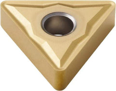 Seco - TNMG433 MR3 Grade CP200 Carbide Turning Insert - TiAlN/TiN Finish, 60° Triangle, 1/2" Inscr Circle, 3/16" Thick, 3/64" Corner Radius - Benchmark Tooling