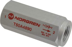 Norgren - 1/2" NPT Low Flow Air Fuse - 0 to 232 psi, Shutoff Valve & Aluminum Material - Benchmark Tooling