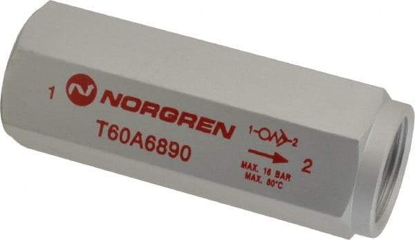 Norgren - 3/4" NPT Low Flow Air Fuse - 0 to 232 psi, Shutoff Valve & Aluminum Material - Benchmark Tooling