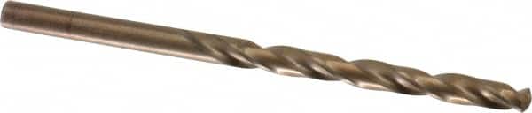 Triumph Twist Drill - 3/16" 135° Cobalt Jobber Drill - Oxide/Gold Finish, Right Hand Cut, Spiral Flute, Straight Shank, 3-1/2" OAL, Split Point - Benchmark Tooling