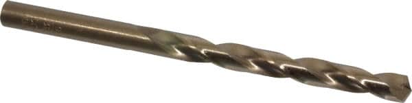 Triumph Twist Drill - 9/32" 135° Cobalt Jobber Drill - Oxide/Gold Finish, Right Hand Cut, Spiral Flute, Straight Shank, 4-1/4" OAL, Split Point - Benchmark Tooling