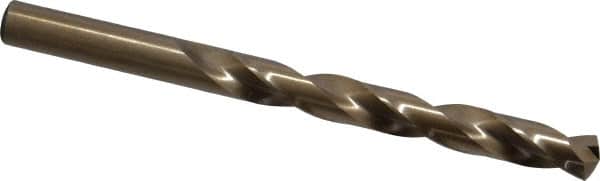 Triumph Twist Drill - 27/64" 135° Cobalt Jobber Drill - Oxide/Gold Finish, Right Hand Cut, Spiral Flute, Straight Shank, 5-3/8" OAL, Split Point - Benchmark Tooling