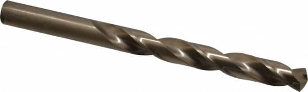 Triumph Twist Drill - 31/64" 135° Cobalt Jobber Drill - Oxide/Gold Finish, Right Hand Cut, Spiral Flute, Straight Shank, 5-7/8" OAL, Split Point - Benchmark Tooling