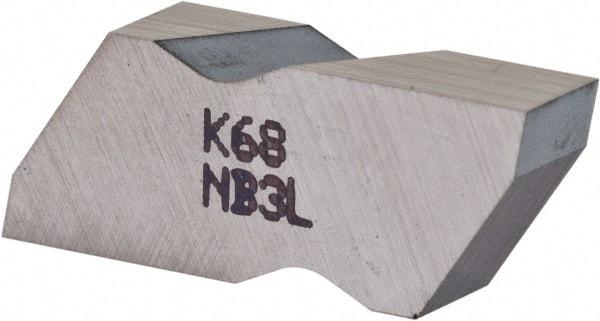 Kennametal - 3NB Grade K68, 4.95mm Cutting Width Carbide Grooving Insert - Left Hand, Uncoated - Benchmark Tooling