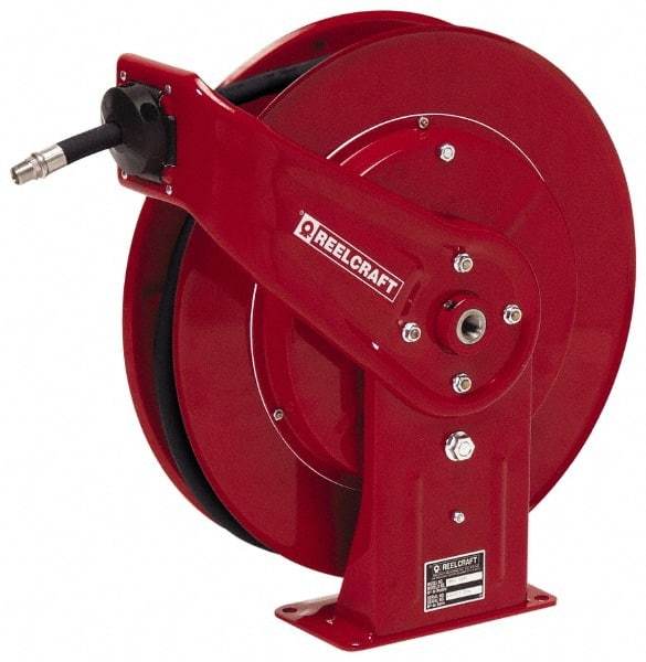 Reelcraft - 50' Spring Retractable Hose Reel - 2,600 psi, Hose Included - Benchmark Tooling