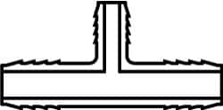 Value Collection - 2 x 2 x 1-1/4" Barb, Multiple Barbed Tube Reducing Tee - PVC, Male - Benchmark Tooling