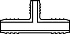 Value Collection - 1 x 3/4 x 1/2" Barb, Multiple Barbed Tube Reducing Tee - PVC, Male - Benchmark Tooling