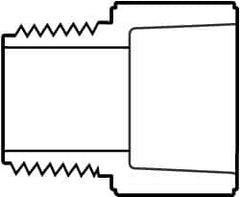 Value Collection - 8" PVC Plastic Pipe Male Adapter - Schedule 40, MIPT x Slip End Connections - Benchmark Tooling