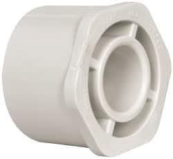 Value Collection - 2-1/2 x 1" PVC Plastic Pipe Bushing - Schedule 40, Spig x Slip End Connections - Benchmark Tooling