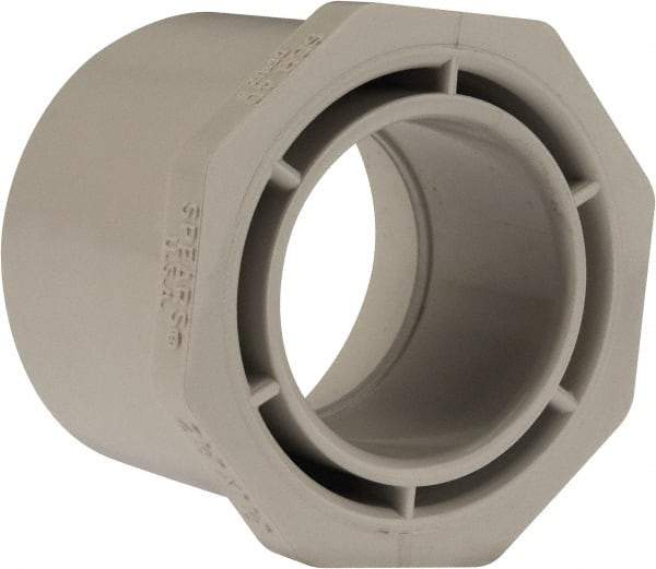Value Collection - 2-1/2 x 1-1/2" PVC Plastic Pipe Bushing - Schedule 40, Spig x Slip End Connections - Benchmark Tooling