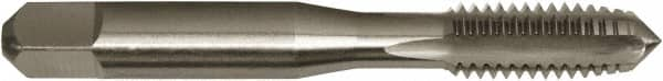 Vermont Tap & Die - 1/2-13 UNC 2/2B 4 Flute Bright Finish High Speed Steel Straight Flute Standard Hand Tap - Plug, Right Hand Thread, 3-3/8" OAL, 1-21/32" Thread Length, H5 Limit, Oversize - Benchmark Tooling