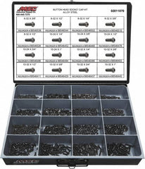 Value Collection - 1,100 Piece Steel Socket Head Cap Screws - #6 to #10 Thread - Benchmark Tooling