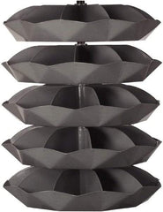 Durham - 2,500 Lb Capacity, 22" Deep x 57-1/2" High, Rotating Bin Rack - 1 Side, Gray Steel Bins - Benchmark Tooling