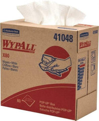 WypAll - Dry Shop Towel/Industrial Wipes - Pop-Up, 16-3/4" x 9" Sheet Size, White - Benchmark Tooling