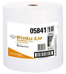 WypAll - L30 Dry General Purpose Wipes - Jumbo Roll, 13-1/4" x 12-3/8" Sheet Size, White - Benchmark Tooling