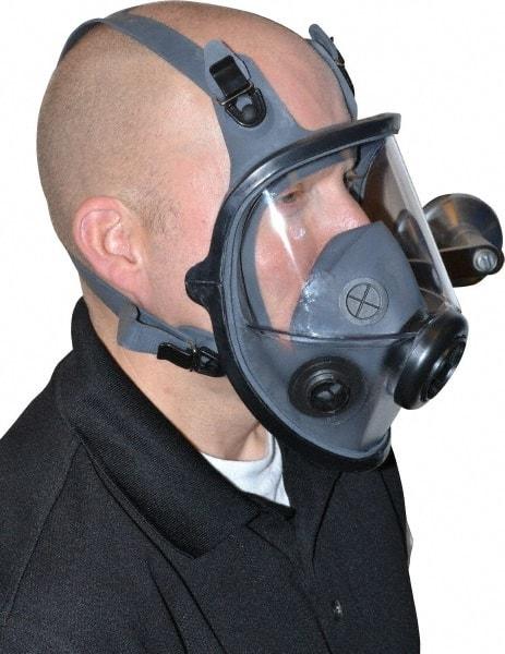 North - Series 5400, Size S Full Face Respirator - 4-Point Suspension, Threaded Connection - Benchmark Tooling