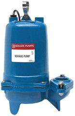 Goulds Pumps - 1 hp, 230 Amp Rating, 230 Volts, Nonautomatic Operation, Sewage Pump - 1 Phase, Cast Iron Housing - Benchmark Tooling