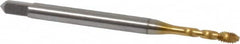 Emuge - #3-56 UNF 2 Flute 2B Bottoming Spiral Flute Tap - Cobalt, TiN Finish, 1.969" OAL, Right Hand Flute, Right Hand Thread, Series Enorm Z - Benchmark Tooling