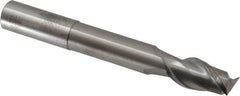 Accupro - 3/4", 1-1/2" LOC, 3/4" Shank Diam, 6" OAL, 2 Flute, Solid Carbide Square End Mill - Single End, Uncoated, Spiral Flute, 40° Helix, Centercutting, Right Hand Cut, Right Hand Flute - Benchmark Tooling