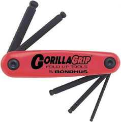 Bondhus - 5 Piece Fold-Up Hex Key Set - Hex Range 5 to 10mm - Benchmark Tooling