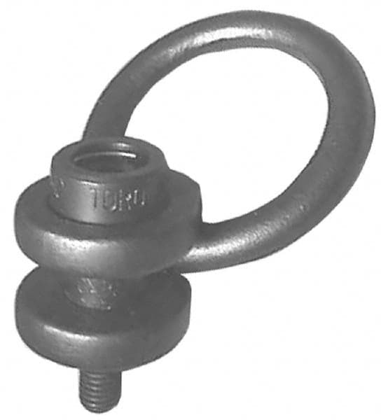 American Drill Bushing - 2,500 Lbs. Load Limit, Alloy Steel Side Pull Hoist Ring - Black Oxide Finish, 5/8-11 Inch Thread Size, 3 Inch Diameter Ring - Benchmark Tooling