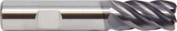 M.A. Ford - 3/8", 1/2" LOC, 3/8" Shank Diam, 2" OAL, 5 Flute, Solid Carbide Square End Mill - Single End, ALtima Finish, Spiral Flute, 38° Helix, Centercutting, Right Hand Cut, Right Hand Flute - Benchmark Tooling