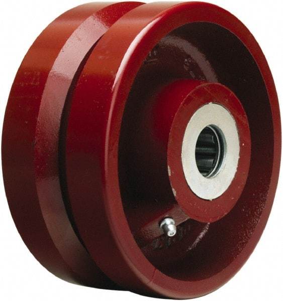 Hamilton - 6 Inch Diameter x 2-3/4 Inch Wide, Cast Iron Caster Wheel - 2,500 Lb. Capacity, 3-1/4 Inch Hub Length, 1-1/4 Inch Axle Diameter, Straight Roller Bearing - Benchmark Tooling