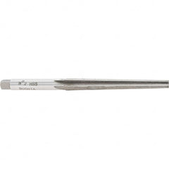 Interstate - 1/4" Small End, 0.38" Large End, 11/32" Shank, 3-1/8" Flute, Brown and Sharpe Taper Reamer #2 - Benchmark Tooling
