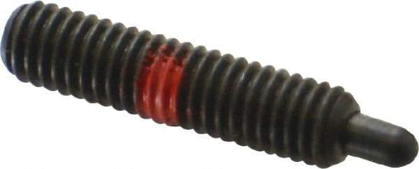 Gibraltar - M6 x 1.0, 25mm Thread Length, 5mm Plunger Projection, Steel Threaded Spring Plunger - 3.02mm Max Plunger Diam, 25mm Plunger Length, 2.98 Lb Init End Force, 12.9 Lb Final End Force, 3mm Hex - Benchmark Tooling