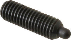 Gibraltar - M10 x 1.5, 29mm Thread Length, 5mm Plunger Projection, Steel Threaded Spring Plunger - 4.72mm Max Plunger Diam, 29mm Plunger Length, 5.47 Lb Init End Force, 14.4 Lb Final End Force, 5mm Hex - Benchmark Tooling