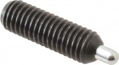 Gibraltar - M8 x 1.25, 25mm Thread Length, 5mm Plunger Projection, Steel Threaded Spring Plunger - 3.43mm Max Plunger Diam, 25mm Plunger Length, 1.5 Lb Init End Force, 4.48 Lb Final End Force, 4mm Hex - Benchmark Tooling