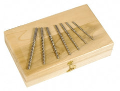 Alvord Polk - #7 to #0 Pin, 0.0497 to 0.1287" Diam, 0.0497 to 0.1287" Small End, Straight Shank, Taper Pin Reamer Set - Benchmark Tooling
