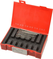 Made in USA - #0 to #7 Pin, Straight Shank, Taper Pin Reamer Set - Benchmark Tooling