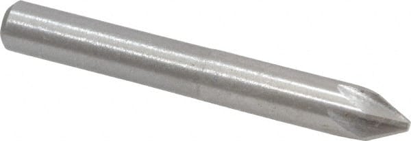 Interstate - 1/4" Head Diam, 1/4" Shank Diam, 6 Flute 60° High Speed Steel Countersink - Benchmark Tooling