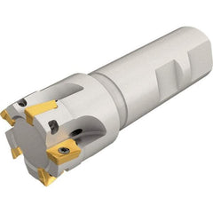 Iscar - 1" Cut Diam, 0.394" Max Depth of Cut, 5.4" OAL, Indexable Square Shoulder End Mill - R8 Taper Shank, 90° Lead Angle, Series Heli2000 - Benchmark Tooling