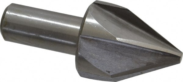 Interstate - 1-1/2" Head Diam, 3/4" Shank Diam, 6 Flute 60° High Speed Steel Countersink - Benchmark Tooling